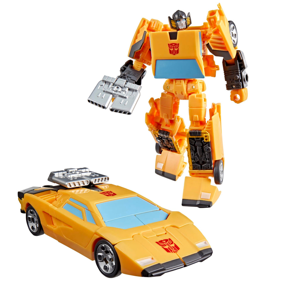 Transformers Sunstreaker deluxe robot figure for display and action.