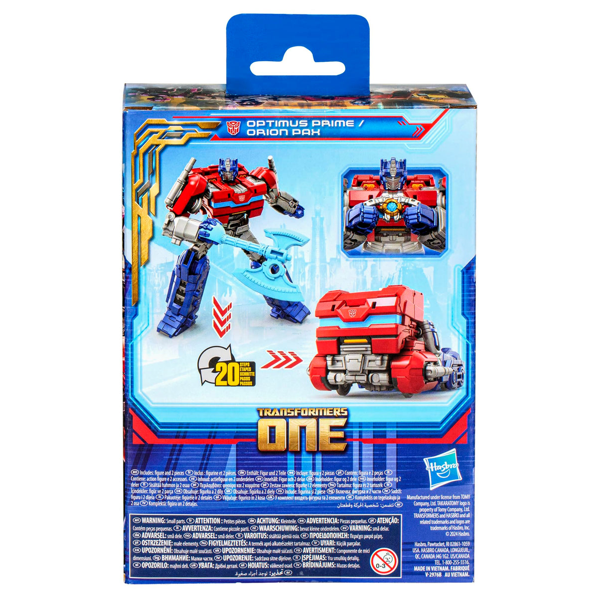 Transformers TF1 Prime Changer Optimus Prime packaging art inspired by film
