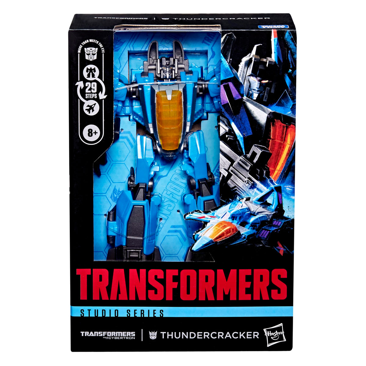 Energon mace accessory enhances dramatic battle-ready display.