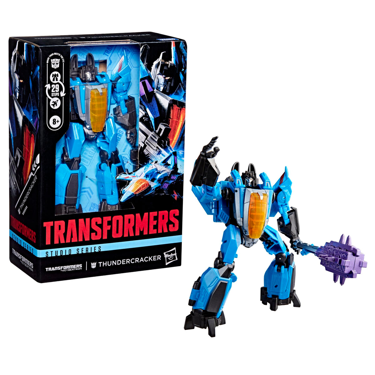 Thundercracker neutron blaster attachment adds authentic weapon detail.