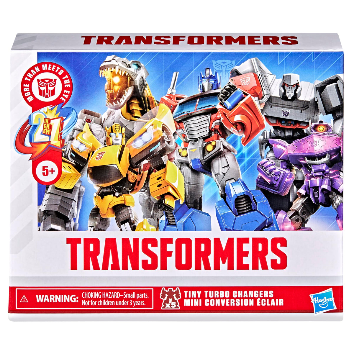 Transformers Tiny Turbo ECOMM Pack conversion action highlights 1-step changes.