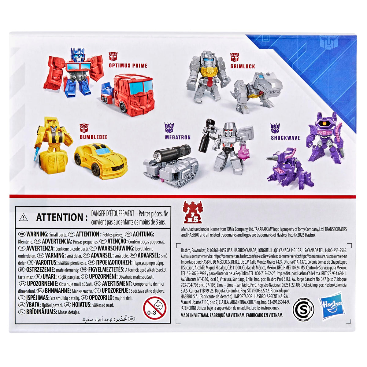 Transformers Tiny Turbo ECOMM Pack packaging display shows set at a glance.