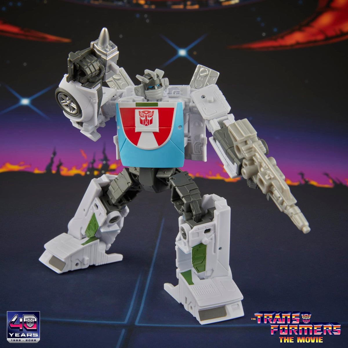 Movie-inspired deco highlights authentic Transformers aesthetics.