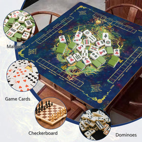 Tratizari Mahjong Mat flat, spacious playing surface for mahjong and more.