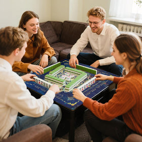Tratizari Mahjong Mat noise reduction for quieter shuffling and game nights.