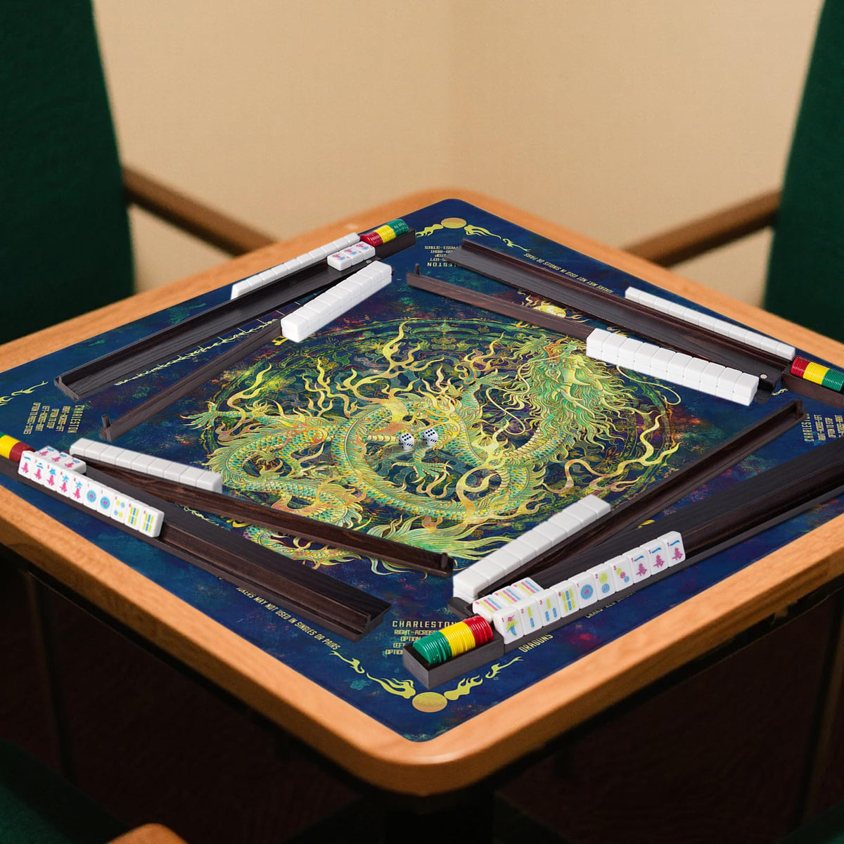 Tratizari 21-inch Mahjong stand offers ample space for standard tiles