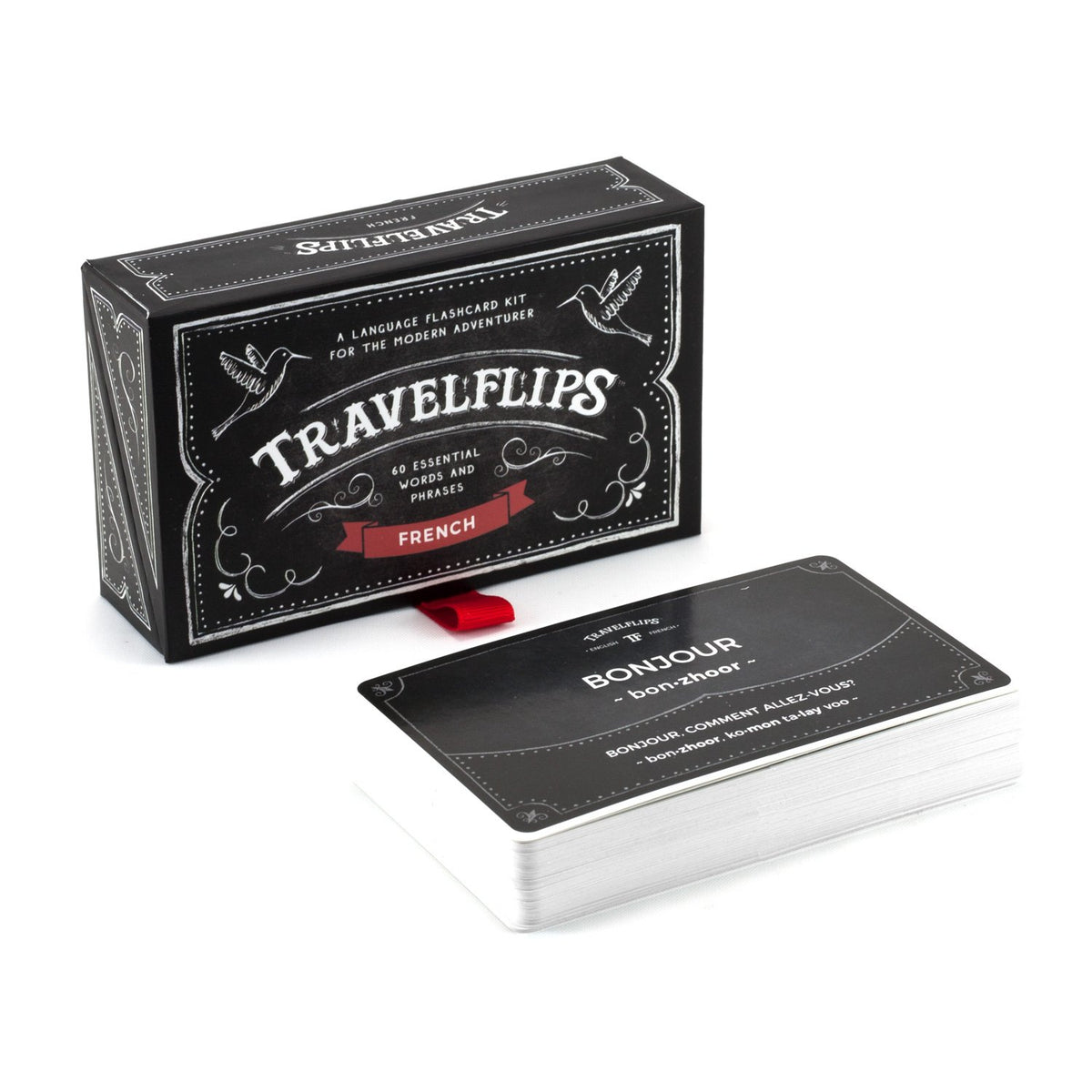Travelflips French flashcards show basic vocabulary for beginners