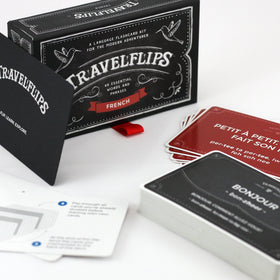 Travelflips gift packaging for a thoughtful language learning gift