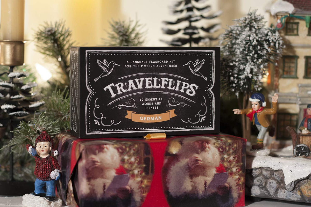 Travelflips German Flash Cards durable card stock for travel.