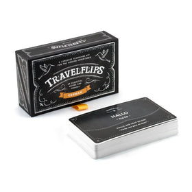 Travelflips German Flash Cards front-side for quick travel reference.