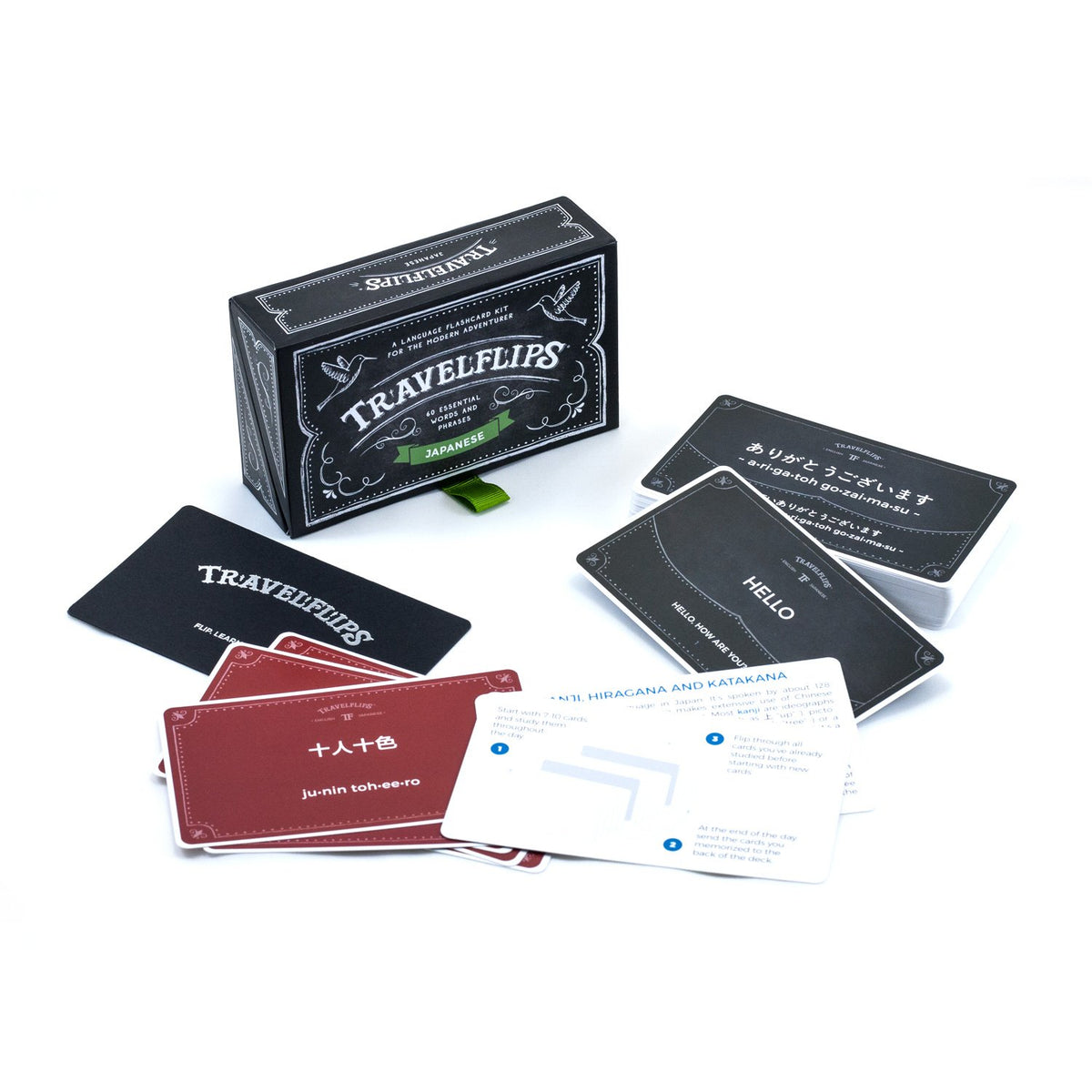 Basic phrases on Travelflips cards ideal for travel conversations