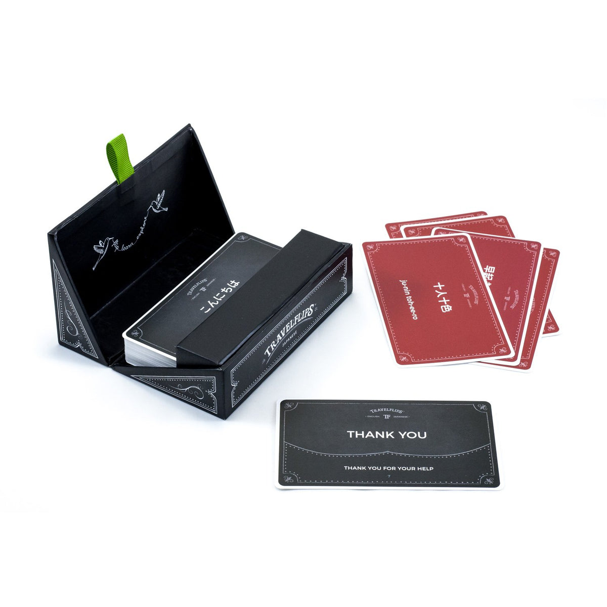 Travelflips cards show Hiragana and Katakana intro for beginners