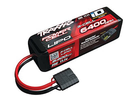Traxxas 2857x 6400mAh LiPo pack shows high capacity for fast RC cars.