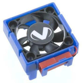 Traxxas 3340 cooling fan mounted on VXL-3s ESC heatsink improves cooling during long runs.