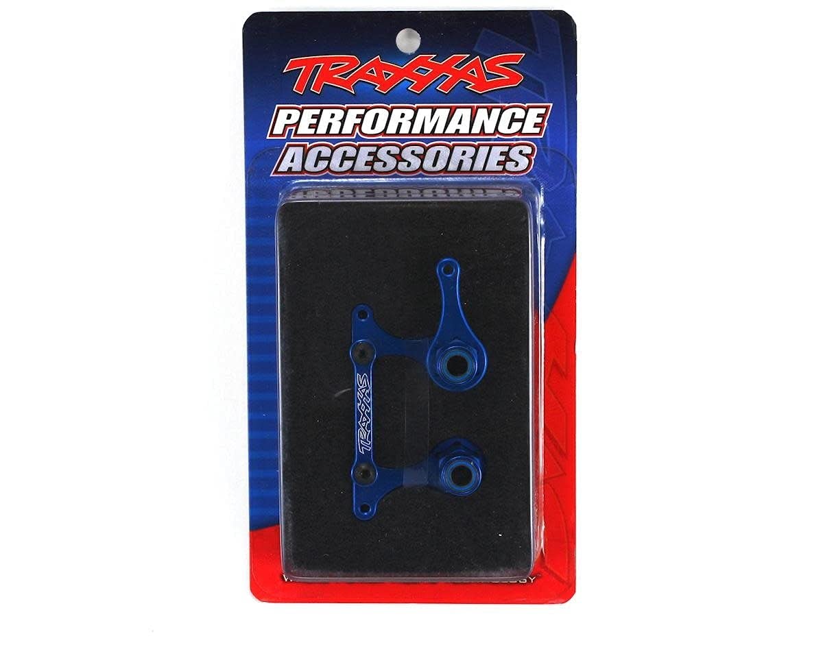 Traxxas 3743A blue finish with laser-etched logo.