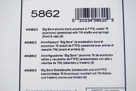 Traxxas 5862 shock with TiN shafts and PTFE bores for smooth damping