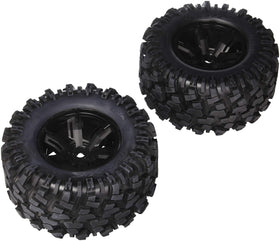 Traxxas 7772X X-Maxx wheels with pre-glued tires for high-traction 8S-scale performance.