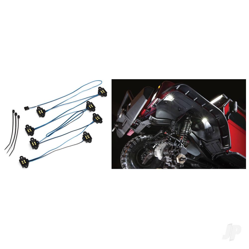 Traxxas 8026X LED rock light kit side profile boosts night navigation on rugged trails.