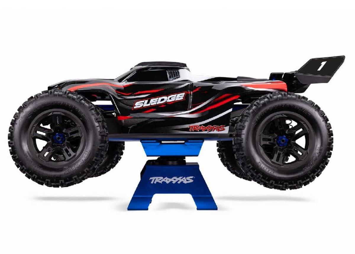 Traxxas 8796 blue RC stand fits 1/10 to 1/8 scale models