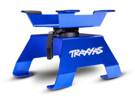 Traxxas 8796 blue RC stand with locking lever for secure positioning