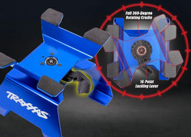 Traxxas 8796 blue RC stand ideal for maintenance and storage