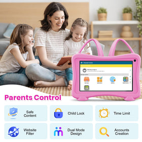 Trayoo Kids Tablet connected via WiFi and Bluetooth for streaming