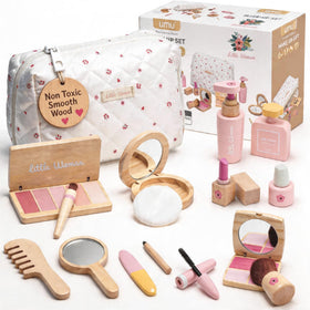 Treasdamic wooden makeup set lipstick for imaginative, mess-free playtime