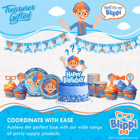 Treasures Gifted Blippi backdrop reusable and easy to fold for storage