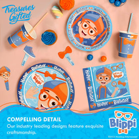 Treasures Gifted Blippi backdrop banner elevates party photos with a polished look