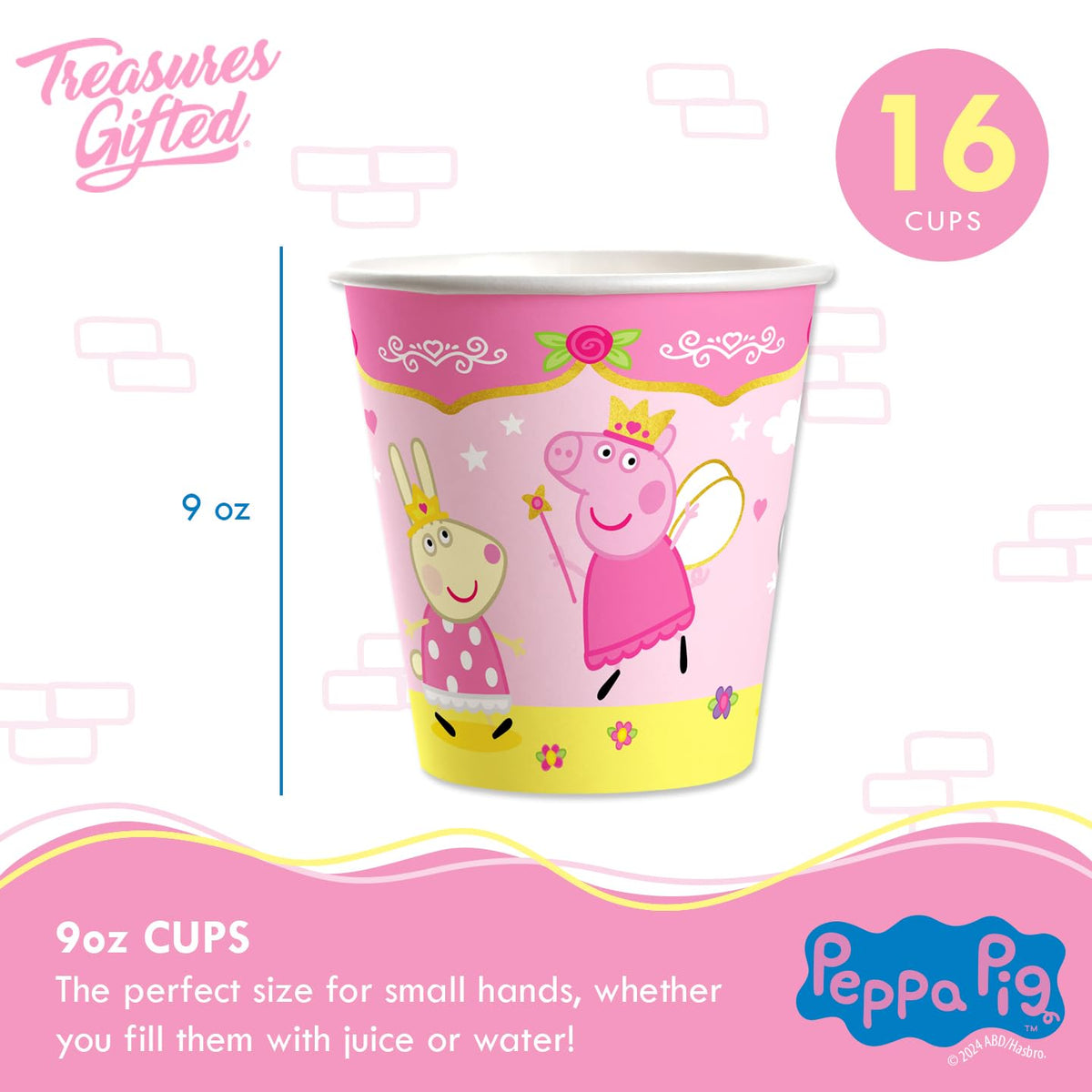 Treasures Gifted Peppa Pig napkins for quick cleanup