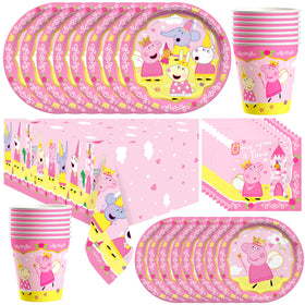 Treasures Gifted Peppa Pig tablecloth with joyful characters for a coordinated party backdrop