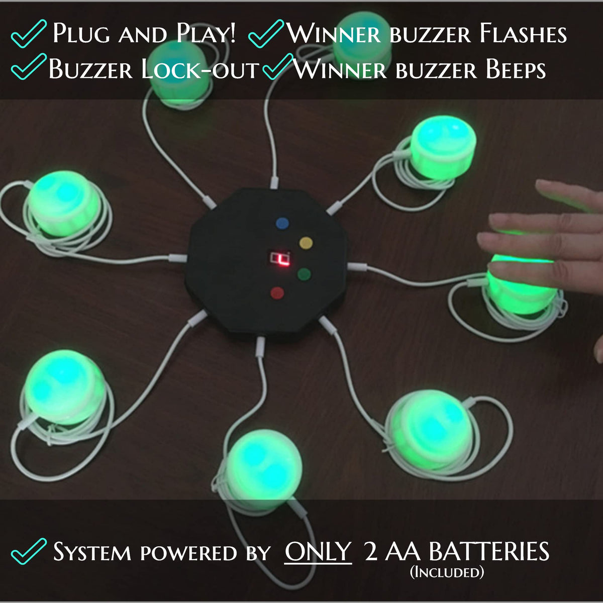 Trebisky classroom buzzer for educational quizzes and interactive activities.