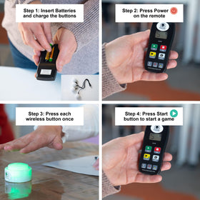 Trebisky remote control displays the winning buzzer in real time.