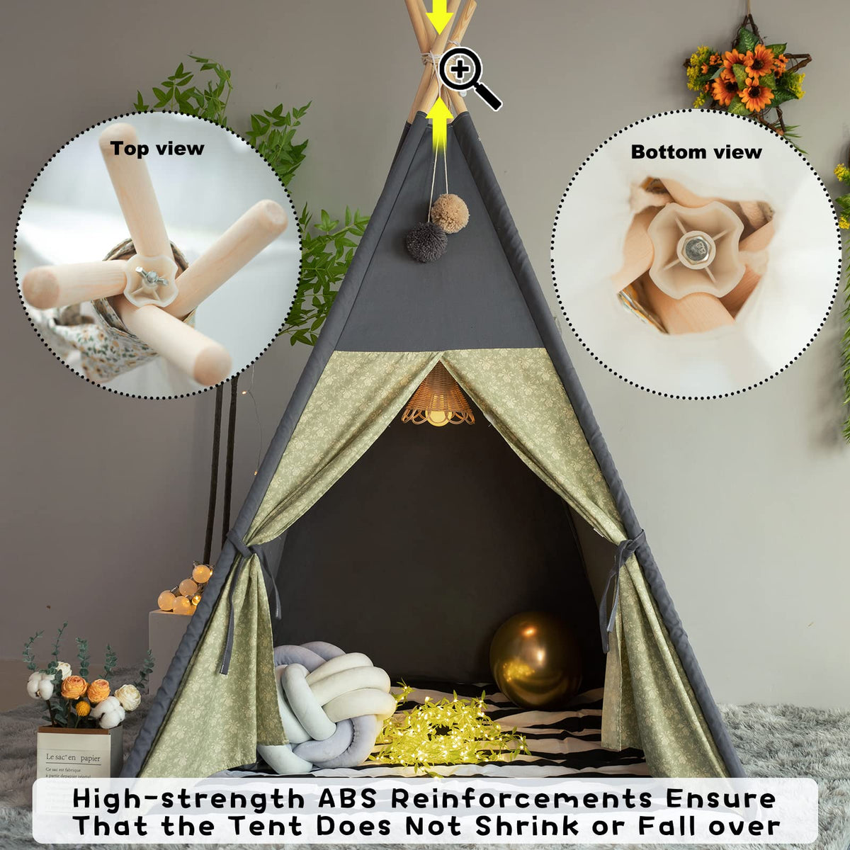 TreeBud Teepee Tent foldable design stores compactly for quick setup