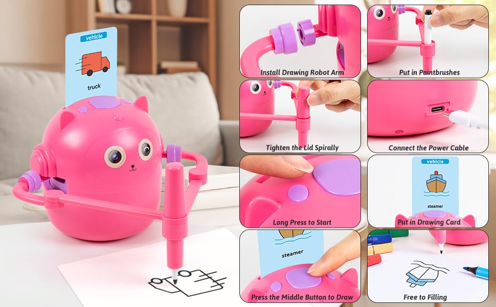 TREEFIA drawing robot offers a family-friendly activity for gatherings.