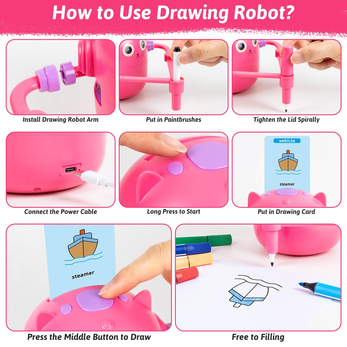 TREEFIA drawing robot gift-ready design ideal for birthdays and holidays.