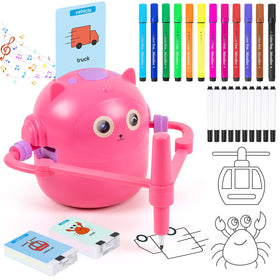 TREEFIA drawing robot guiding kids while drawing to boost hand-eye coordination.