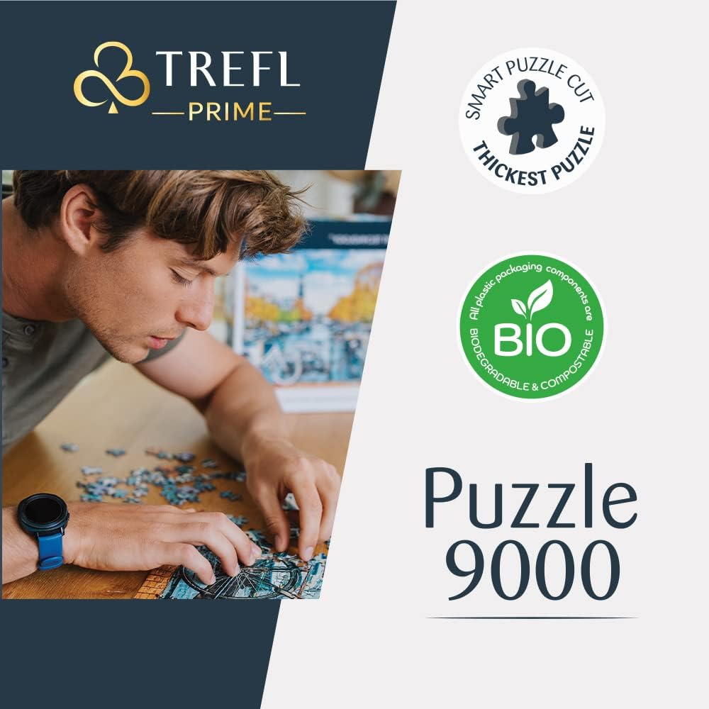 Trefl Prime UFT 9000-piece six-puzzle set can merge into a giant image