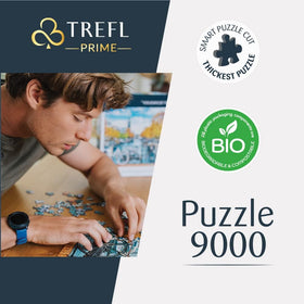 Trefl Prime UFT 9000-piece six-puzzle set can merge into a giant image