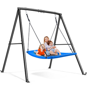 Trekassy 60-inch saucer swing frame provides sturdy backyard fun for kids and adults.