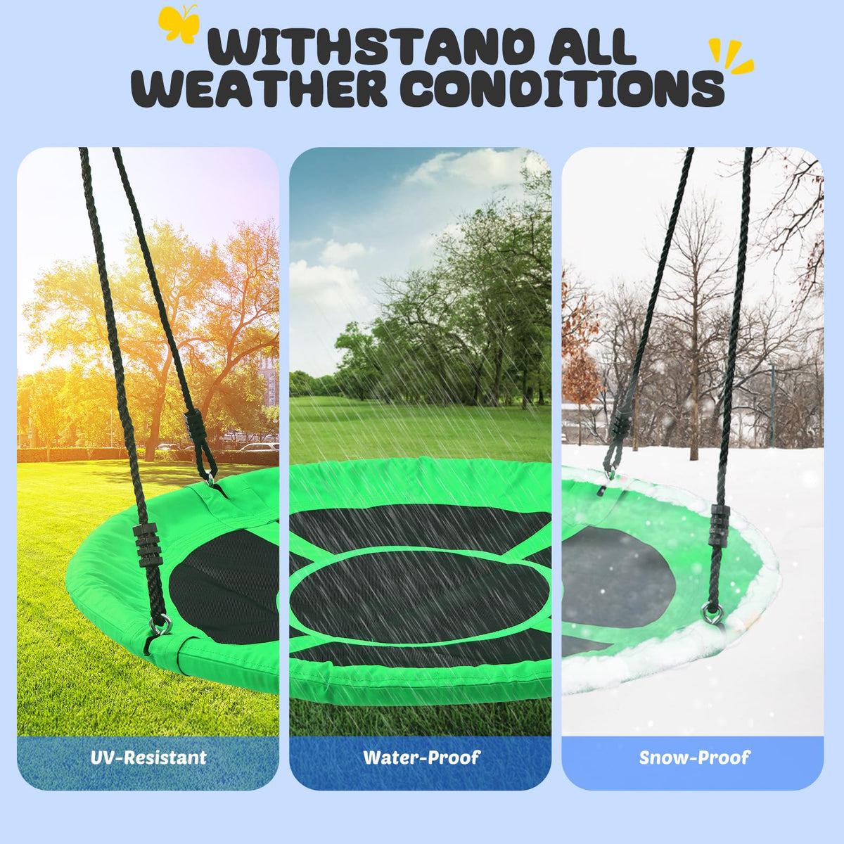 Trekassy adjustable ropes ensure secure versatile swing angles
