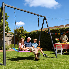 Trekassy backyard play-ready swing boosts outdoor activity and joy.