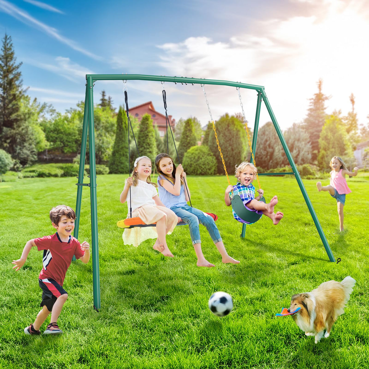 Trekassy belt swing with soft EVA seat for comfy, secure fun.