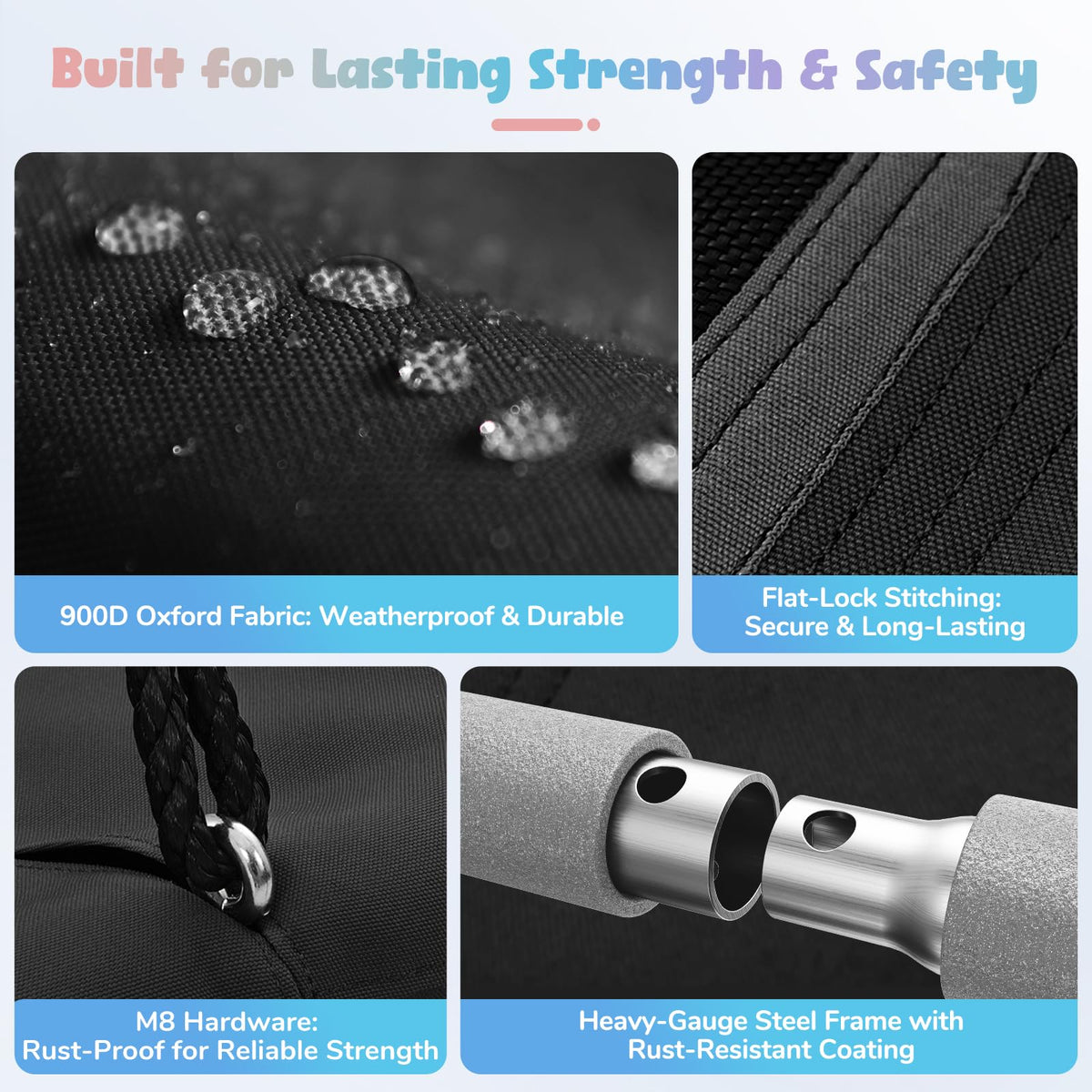 Trekassy complete setup kit includes ropes and straps for easy height adjustment.
