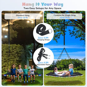 Trekassy outdoor family fun swing enhances backyard gatherings and play.