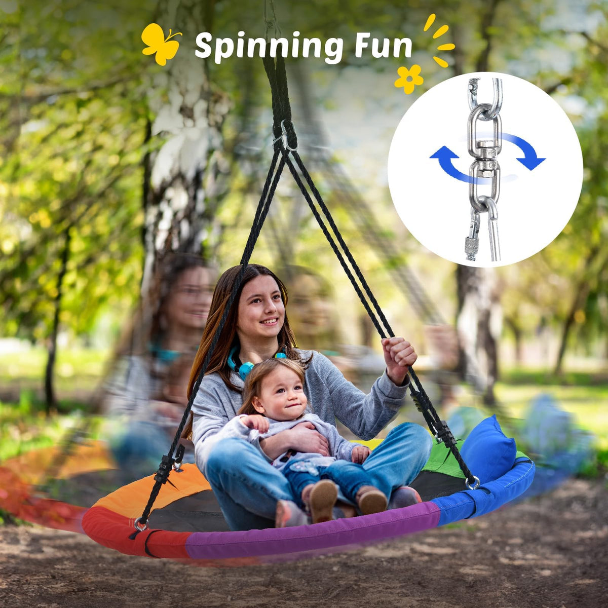 Trekassy durable 900D Oxford fabric swing withstands weather