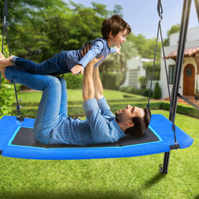 Trekassy patented swing system emphasizes safety and versatility in use.