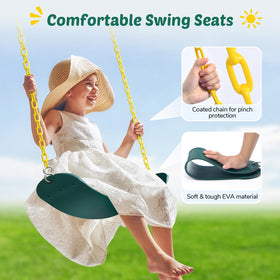Trekassy rust-resistant chains keep play safe in all weather.