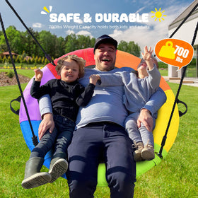Trekassy 700lb capacity supports whole family for together fun.
