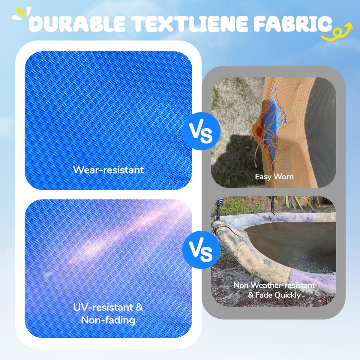 Trekassy Textilene fabric seat outdoor use shows lasting comfort